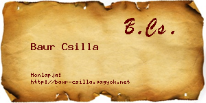 Baur Csilla névjegykártya